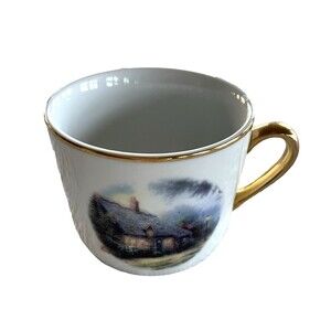 Thomas Kinkade Moonlight Cottage Coffee Mug Cup Painter of Light Teleflora 3"